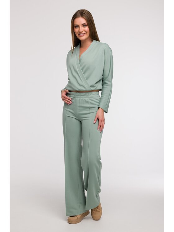 BeWear BeWear Teplákové nohavice B296 Zelená Comfortable Fit