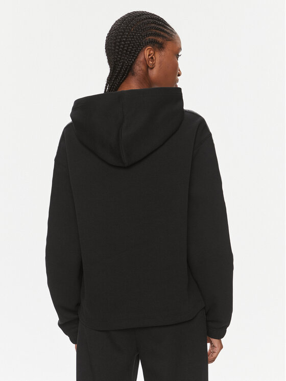 Calvin Klein Jeans Calvin Klein Jeans Majica dugih rukava Logo Elastic Hoodie J20J223078 Crna Regular Fit
