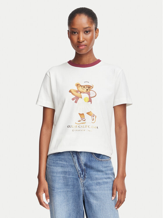 Guess Guess T-Shirt V6BI14 K6742 Λευκό Regular Fit