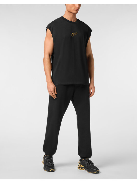 Plein Sport Plein Sport Tank top 24105 Czarny Regular Fit
