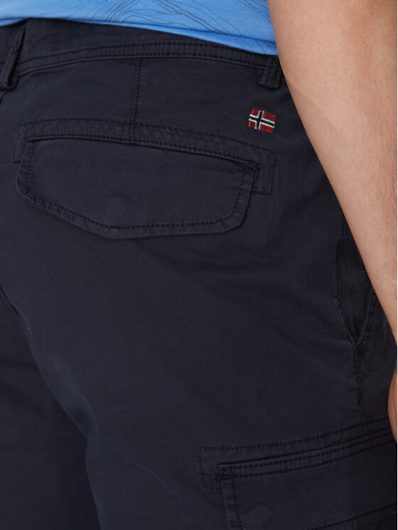 Napapijri Napapijri Kalhoty z materiálu NP0A4IDQ1761 Tmavomodrá Regular Fit