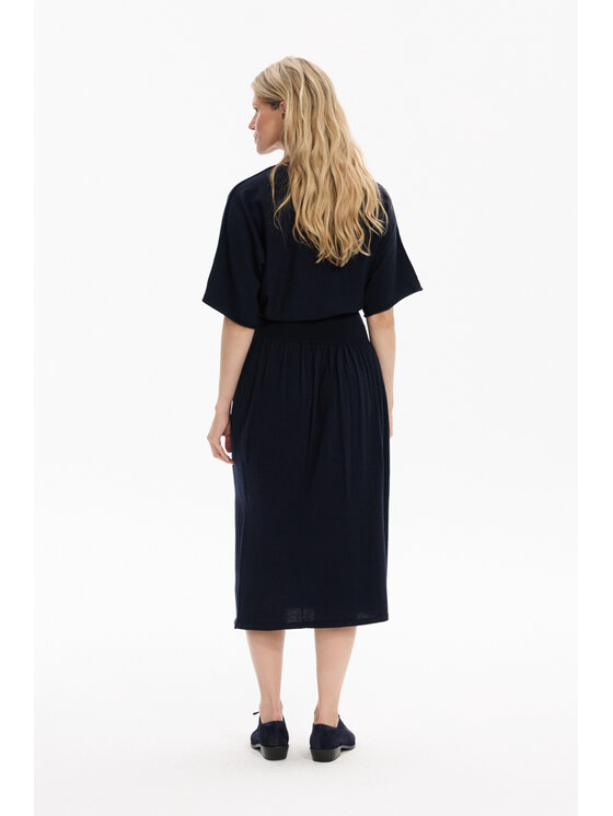 Deni Cler Milano Deni Cler Milano Spódnica midi T-DC-752D-F5-90-59-1 Granatowy Regular Fit