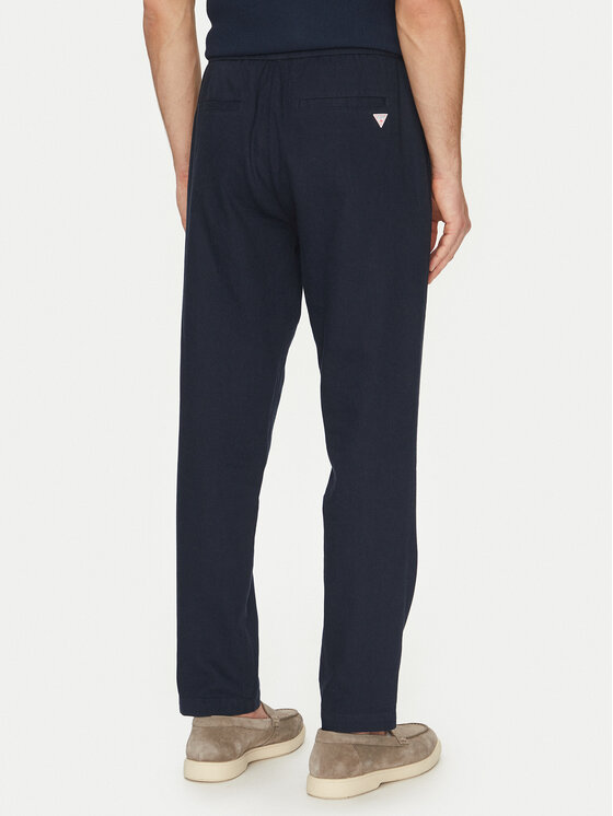 Guess Guess Pantaloni din material F5GB02 WH4J0 Bleumarin Regular Fit