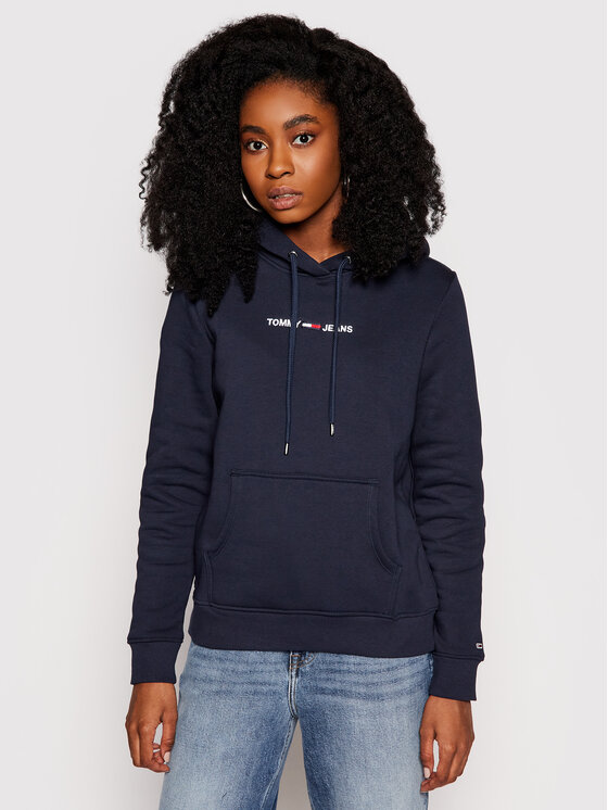 Tommy Jeans Sweatshirt Linear Logo DW0DW10132 Dunkelblau Regular Fit •  Modivo.de