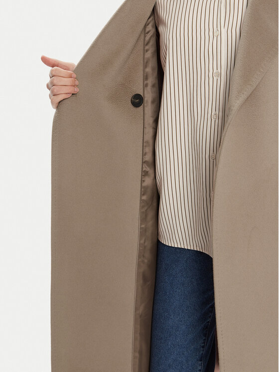 Weekend Max Mara Weekend Max Mara Gyapjú kabát Resina 2525016031 Barna Regular Fit