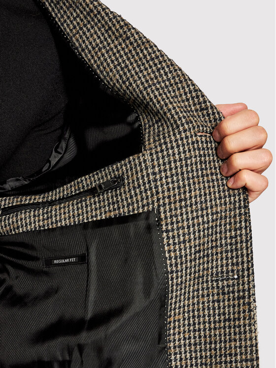 Roy Robson Roy Robson Вълнено палто 5971-98 Кафяв Regular Fit