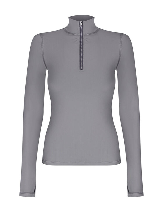 Laretaggio Laretaggio Longsleeve Buffalo Szary Modern Slim Fit