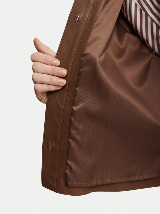 Weekend Max Mara Weekend Max Mara Usnjena jakna Piovra 2625446021 Rjava Regular Fit