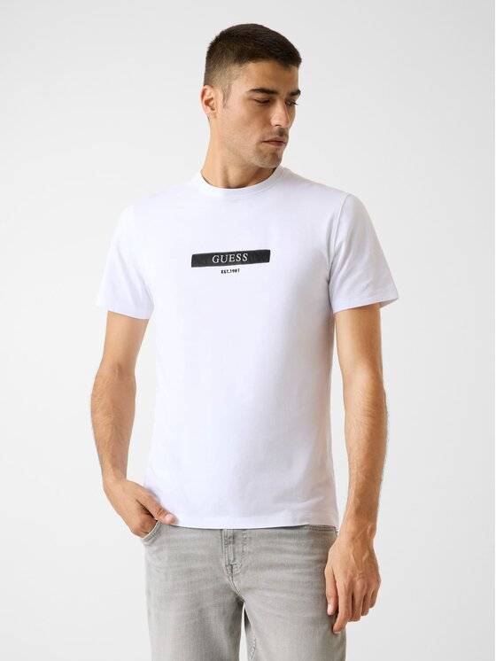 Guess Guess T-krekls 180289 Balts Classic Fit
