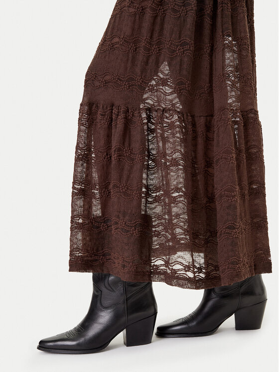 ONLY ONLY Maxi sukně Luna 15353206 Hnědá Regular Fit