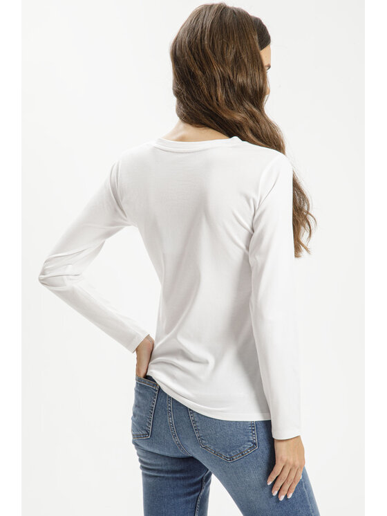 Cross Jeans Cross Jeans Bluzka 56144-008 Biały Regular Fit