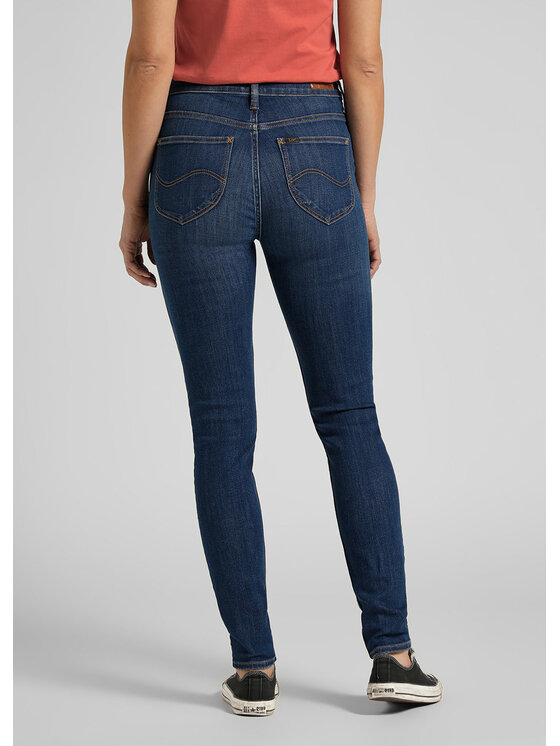 Lee Lee Jeansy SCARLETT HIGH Niebieski Skinny Fit