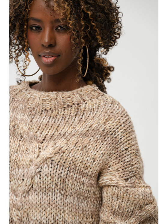 blue shadow blue shadow Sweter Klipo Brązowy Regular Fit