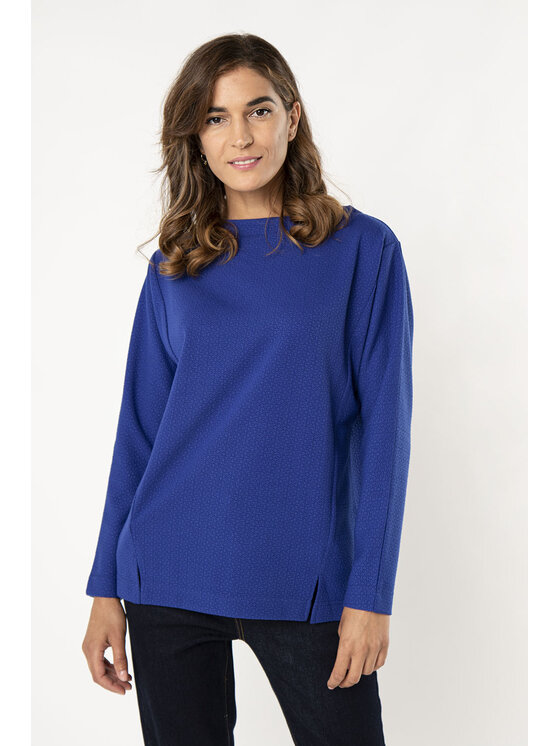 QUIOSQUE QUIOSQUE Halenka CUBI BLOUSE Modrá Regular Fit