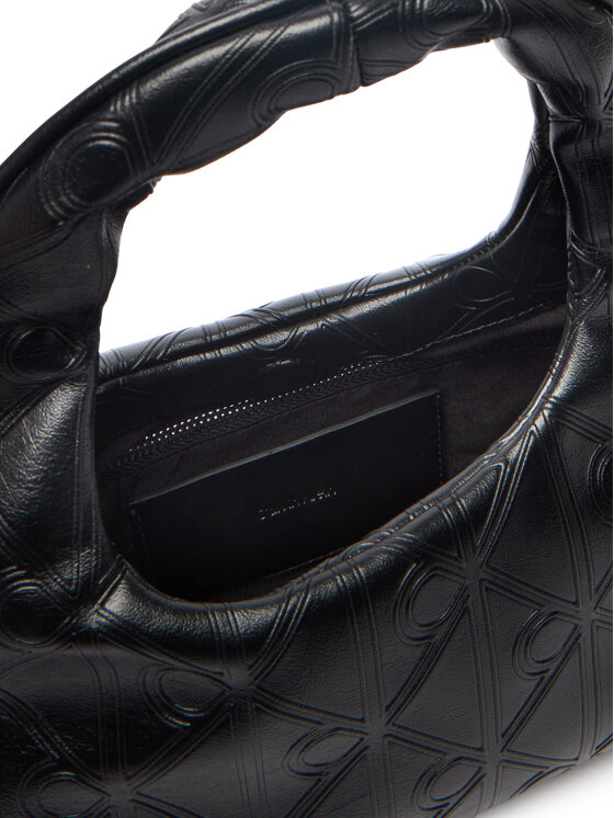 Calvin Klein Calvin Klein Torbica Emblem Aop Puffer Bag With Strap LV04F3200G Crna