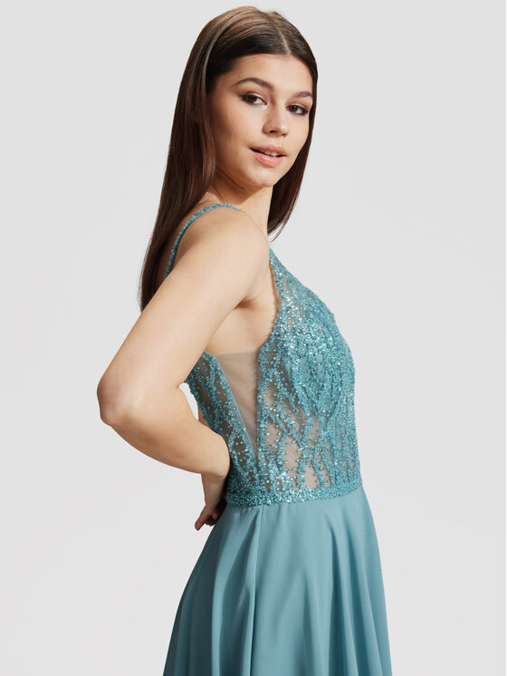 Hey Kyla Hey Kyla Kokteilinė suknelė 5AC106HK Mėlyna Slim Fit