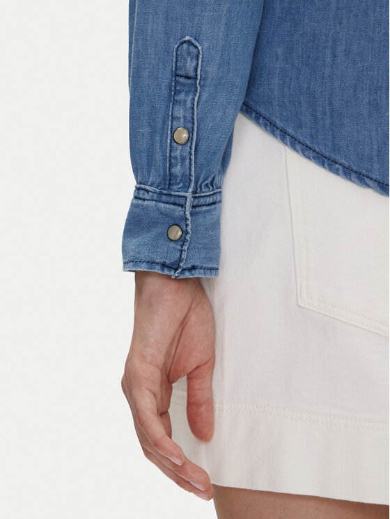 Pepe Jeans Pepe Jeans džínsová košeľa Katia PL305092 Modrá Regular Fit