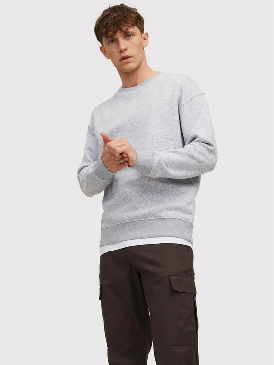 Jack&Jones Sweatshirt Star 12208182 Grau Regular Fit