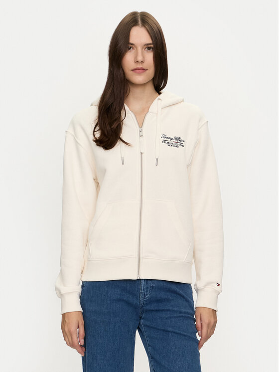 Női Pulóver Tommy Hilfiger, Méret: XS, Ekru, WW0WW43572