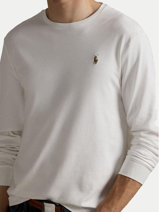 Polo Ralph Lauren Polo Ralph Lauren S dlhými rukávmi 710760121 Biela Slim Fit