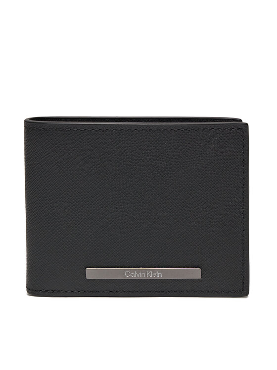 Portofel Mare pentru Bărbați Calvin Klein Modern Bar Bifold 6Cc W/Bill K50K511672 Negru