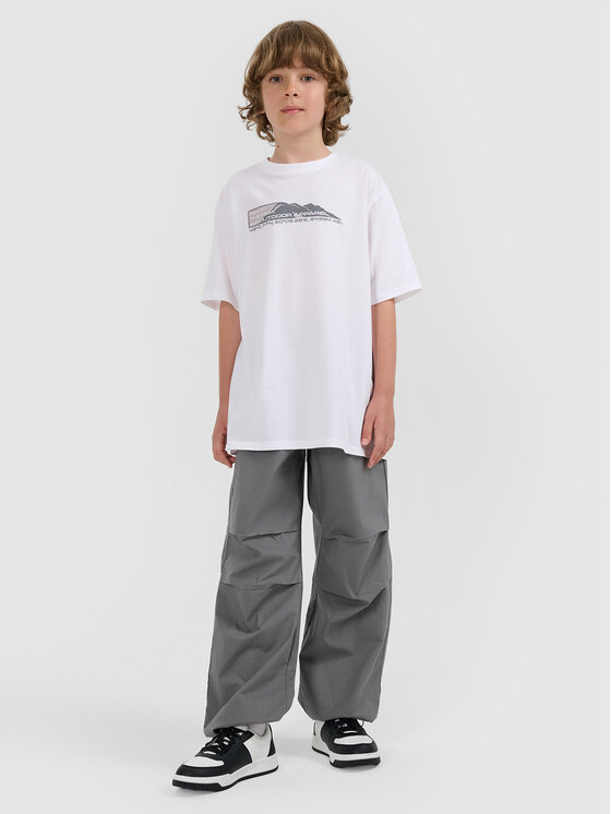 4F 4F T-Shirt APRES SKI Biały Oversize