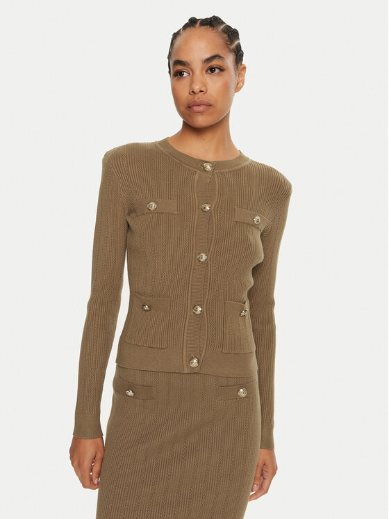 Fracomina Fracomina Cardigan FR24WT8023K50401 Verde Regular Fit