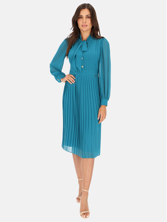 L’AF L’AF Sukienka koktajlowa Silvia Niebieski Slim Fit