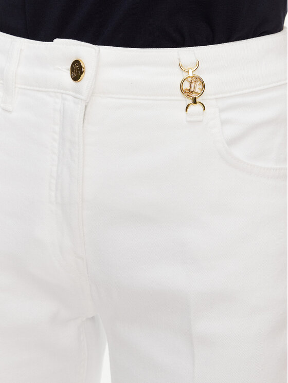 Luisa Spagnoli Luisa Spagnoli Jeans hlače Additivo 541781 Bela Slim Fit