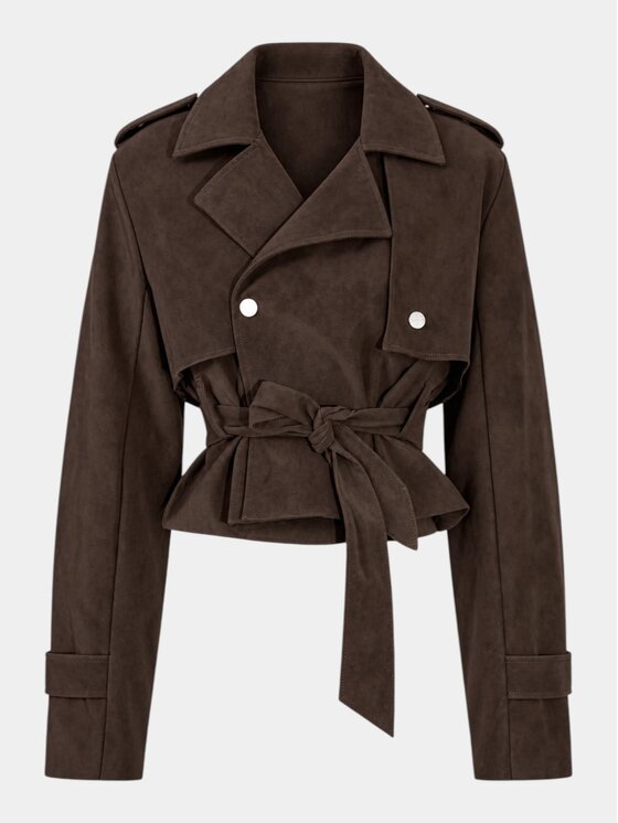 MADE BY SOCIETY MADE BY SOCIETY Kurtka anorak HAZEL Jacket - J27553 Brązowy Basic Fit