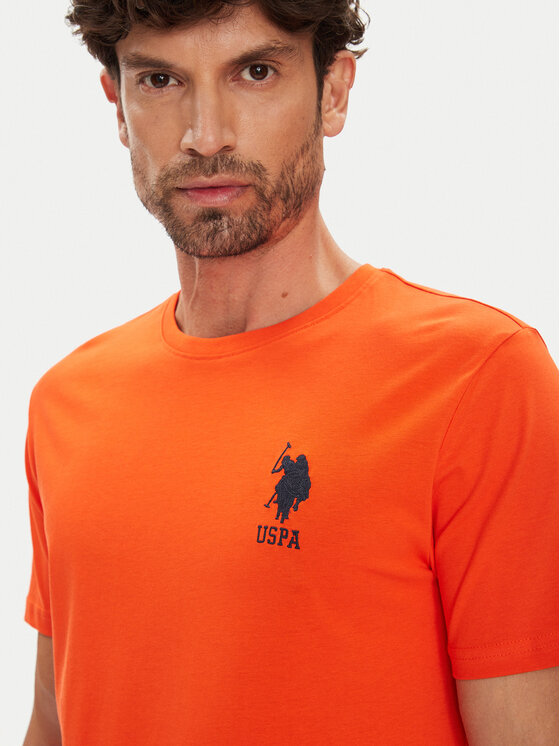 U.S. Polo Assn. U.S. Polo Assn. T-Shirt MUP3311 Pomarańczowy Slim Fit