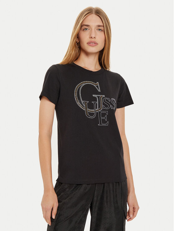 Guess T-krekls W4BI16 I3Z14 Melns Regular Fit