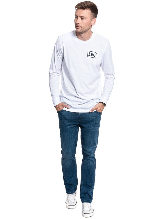 Lee Lee T-shirt LS STRIPE Bianco Regular Fit