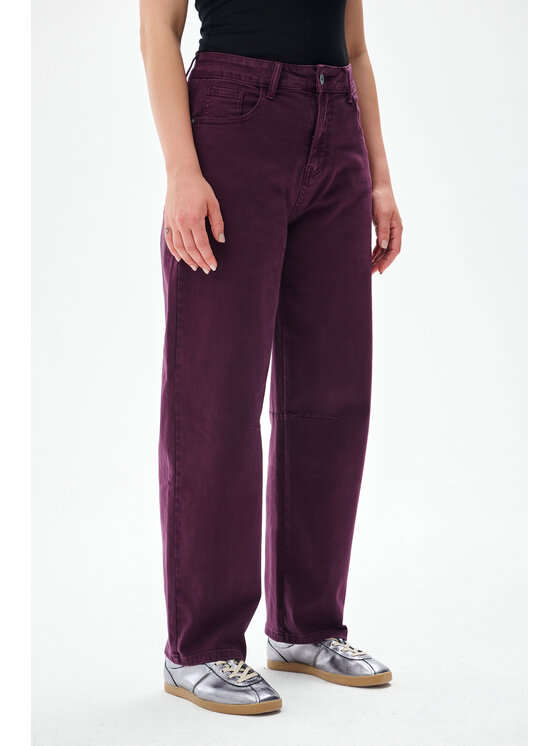 blue shadow blue shadow Spodnie materiałowe 8059-29 Czerwony Regular Fit