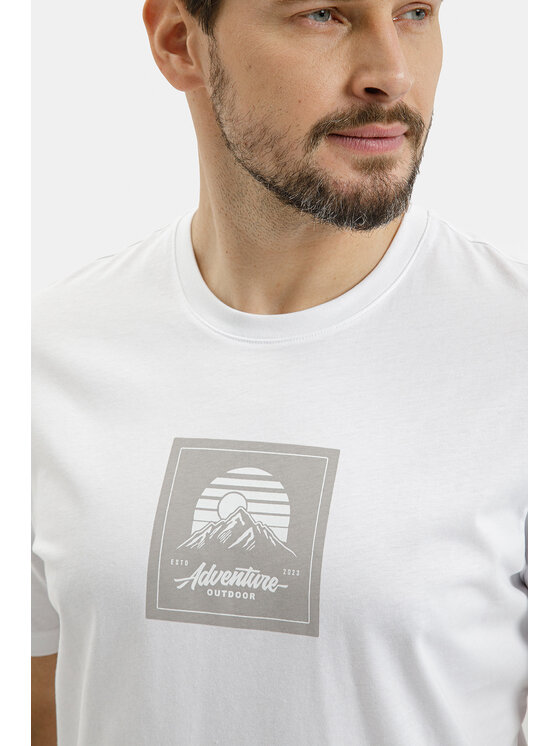 Cross Jeans Cross Jeans T-Shirt 16167-008 Biały Regular Fit