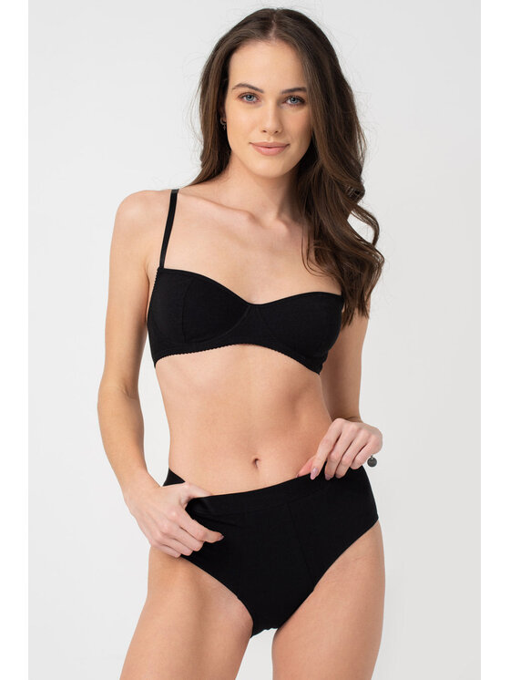 Love and Hate Love and Hate Mutande classiche a vita alta Frances Nero