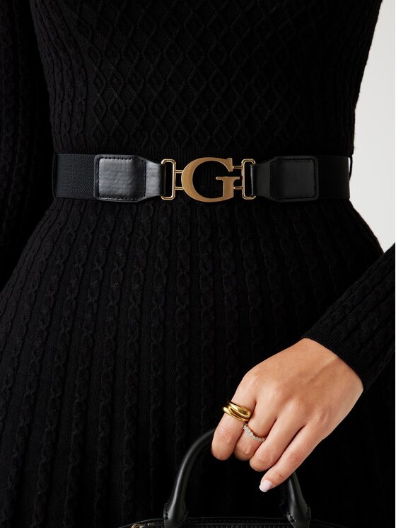 Guess Guess Трикотажна сукня W5BK68 Z2YJ2 Чорний Slim Fit