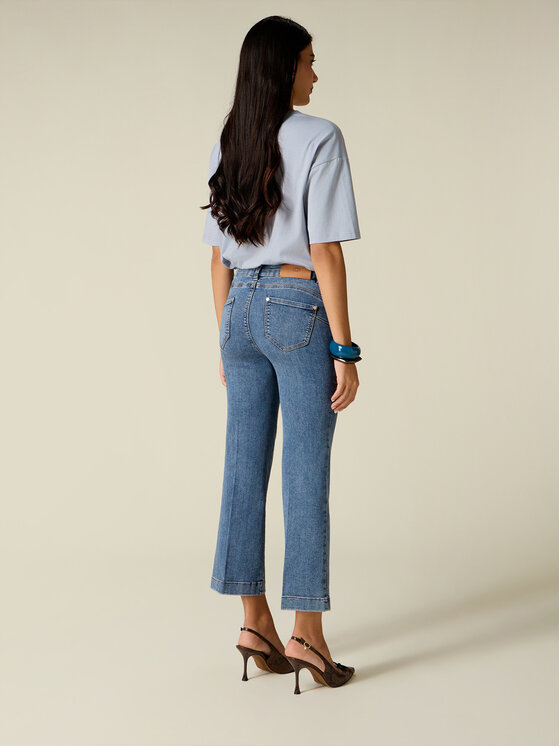 Oltre Oltre Jeans P574R209289N024 Blu Flare Fit