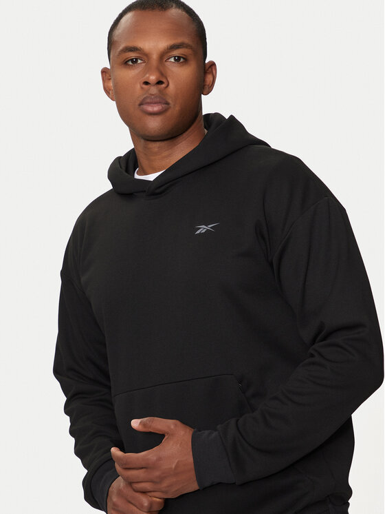 Reebok Reebok Majica dugih rukava Strength Hoodie 100070728 Crna Regular Fit