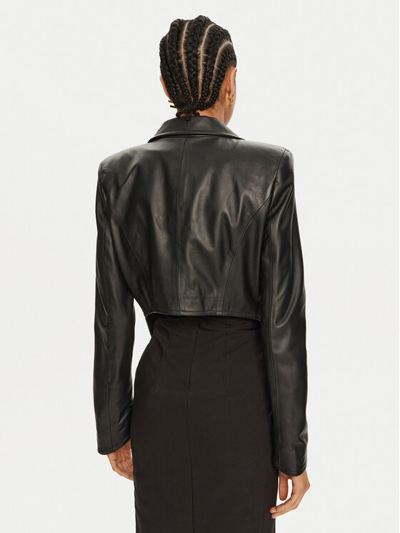 Babylon Babylon Lederjacke S0250B Schwarz Regular Fit
