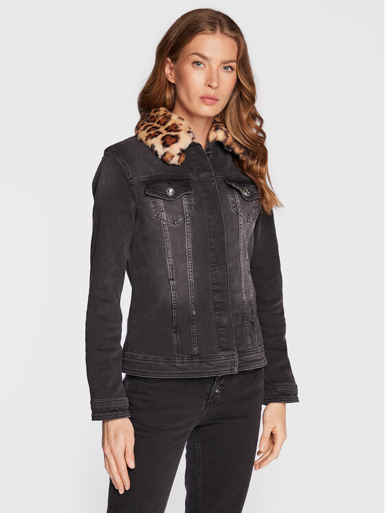 Liu Jo Liu Jo Джинсова куртка UF2069 D4391 Чорний Regular Fit