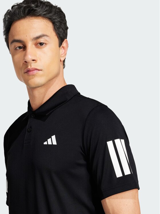 adidas adidas Koszulka techniczna Club Tennis 3-Stripes Czarny Regular Fit