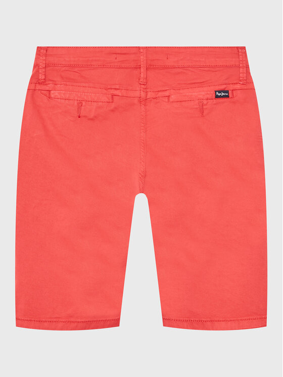 Pepe Jeans Pepe Jeans Kratke hlače iz tkanine Blueburn Short PB800726C75 Rdeča Regular Fit