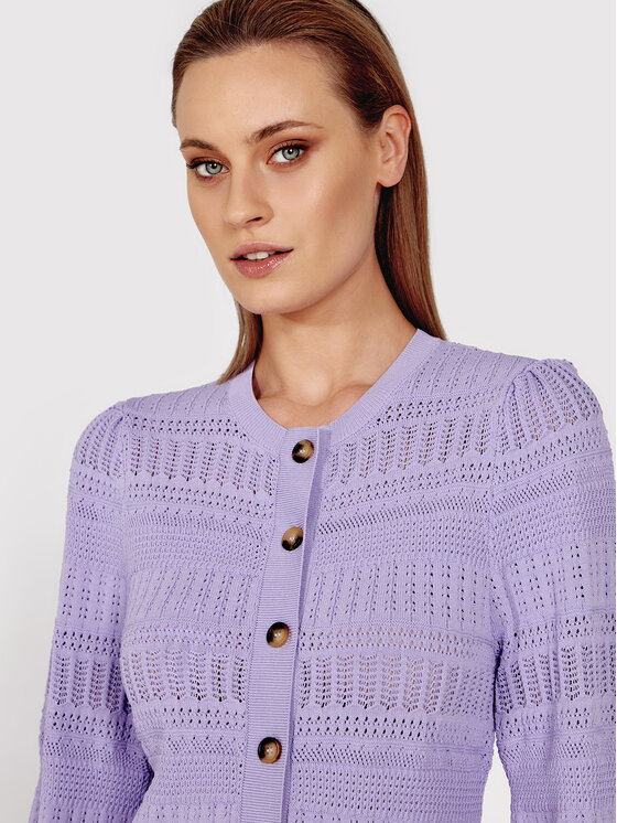 Simple Simple Кардиган SWD024 Виолетов Regular Fit