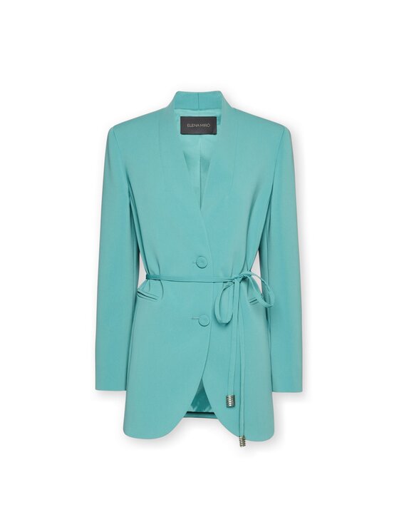 Elena Mirò Elena Mirò Cappotto invernale R062P000112N0B5 Turchese Slim Fit
