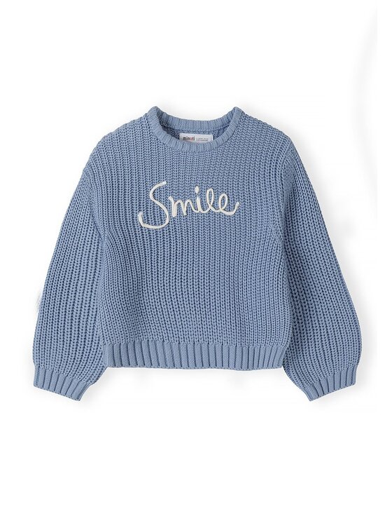 minoti minoti Sweter 32KNIT102 Niebieski jasny Regular Fit