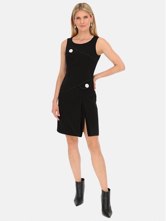 Potis & Verso Potis & Verso Sukienka elegancka Faro Czarny Slim Fit