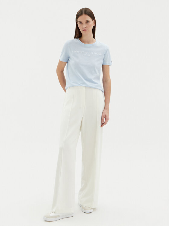 Tommy Hilfiger Tommy Hilfiger Marškinėliai WW0WW40276 Žydra Regular Fit