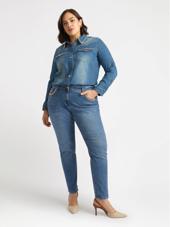 Fiorella Rubino Fiorella Rubino Jeansy P554T004709N024 Niebieski Boy Fit