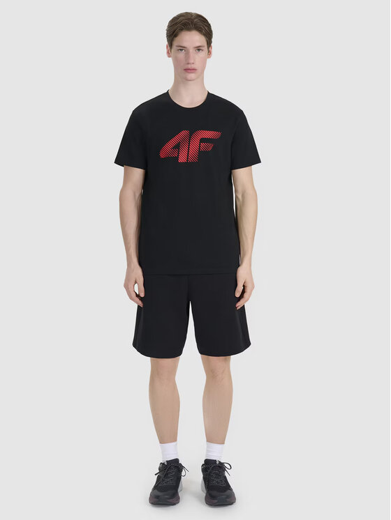 4F 4F T-Shirt 4FWMM00TTSHM2257-020S Μαύρο Regular Fit